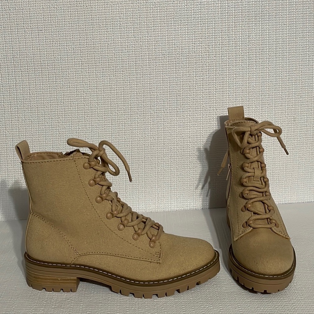 Universal Thread, Laced Up, Canvas Booties, Size 8 - image 1